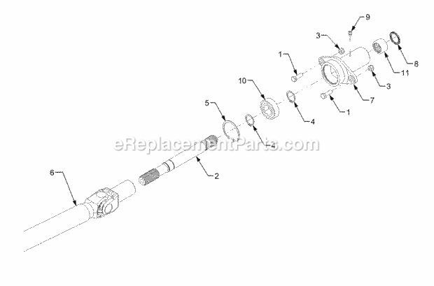 Front Pto Attachment Diagram and Parts List for 624 590-624-100 Cub Cadet Lawn Tractor Accessories
